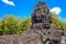 The ancient ruins of a historic Khmer temple in the temple complex of Angkor Wat in Cambodia. Travel Cambodia concept.