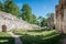 Ancient ruins of a knight`s castle in Dobele.