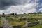 Ancient ruins of a medieval fortress close to the town of Shumen, Bulgaria