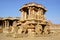 Ancient ruins of Stone chariot. Hampi, India.