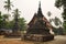 Ancient ruins stupa chedi building of Wat Aham or Monastery of the Blossoming Heart for Laotian people and foreign travelers