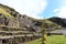 Ancient ruins of Tambomachay BaÃ±o Inca, in Cusco, Peru