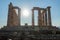 Ancient ruins of temple of Poseidon