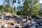 Ancient ruins at Termessos or Thermessos in the Taurus Mountains, Antalya province, Turkey. Termessos