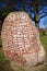 Ancient rune stone in Trelleborg in Sweden