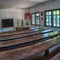 Ancient rural ukrainian school. Interior view