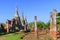 Ancient Sacred Buddhist Temple Ruins of Wat Phra Si Sanphet in The Historic City of Ayutthaya, Thailand