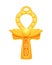 Ancient sacred Egyptian gold cross with Ankh ring.