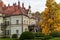 Ancient Schoenborn Palace  Beregvar Castle  in autumn. Schonborn.