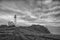 Ancient Scottish Lighthouse Black & White