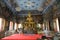 Ancient sitting Buddha image in a Church of Bang Nom Kho Temple. Located at Ayutthaya old capital city in Thailand.