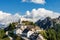 Ancient and Small Village of Lussari or Monte Santo di Lussari in Julian Alps Friuli Italy