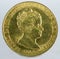 Ancient Spanish gold coin of Queen Isabel II.
