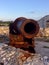 Ancient spanish rusty cannon at Cuba