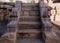 Ancient staircase built with stone at Pattadakal, karnataka