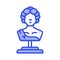 Ancient statue, ancient greek sculpture icon design in trendy style