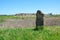 Ancient statue of Polovtsian stone woman or boundary stone in th