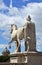 Ancient statue with sky