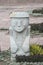 Ancient statue from Tiwanaku inca archaeological site