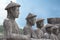 Ancient statues in Khai Dinh tomb in Hue Vietnam