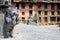 Ancient statues at Khokana traditional Newari village,Nepal