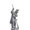 Ancient statute armed medieval warrior killing a dragon with spear in historical downtown of Dresden, Germany. Concept of art and