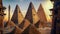 Ancient Steampunk Egypt Pyramid, background, Egyptian City