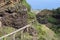 Ancient stone aqueduct, town of Los Realejos, Tenerife, Spain