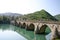 Ancient stone bridge on drina river
