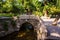 Ancient stone bridge and mirror terrace