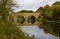 The ancient stone built Shaw`s Bridge over the River Lagan close to the little mill village of Edenderry in Belfast