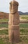 Ancient stone carved statue in Tiwanaku