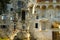 Ancient stone city wall Kinoteka Golden Gate, Split, Dalmatia, C