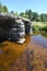 Ancient stone Clapper Bridge, Dartmoor, England