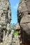 Ancient stone faces of Bayon temple, Angkor, Siem Reap, Cambodia. September 1, 2016