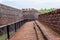 Ancient stone fort interior corridor