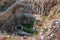 Ancient stone hole as part of the ruins of the historic city of Byblos. Lebanon