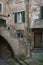 Ancient stone house in Perugia historic city centre, Italy