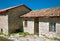 Ancient stone house tile roof