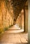 Ancient stone passage of Ta Prohm Temple complex, Cambodia.