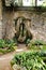 Ancient stone ruins in a leafy garden of Sintra