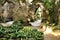 Ancient stone ruins in a leafy garden of Sintra