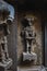 Ancient stone sculpture on the wall of Bhuleshwar temple at Yavat Maharashtra, India.