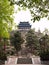 Ancient stone staircase in Jingshan Park leading to the hill to the Eternal Spring Pavilion