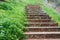 Ancient stone stairs, walkway steps on mountain trail
