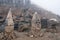 Ancient stone statues on the Nemrut mount, Turkey