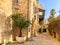 Ancient stone streets in Artists Quarter of Old Jaffa, Israel