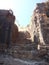 Ancient stone structures on mountain castle