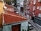 Ancient street in the residential area of Sultanahmet in Istanbul - top view. Red tiled roofs