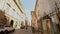 Ancient street in rome. Narrow old street in rome. Cars parked along a narrow street in Rome